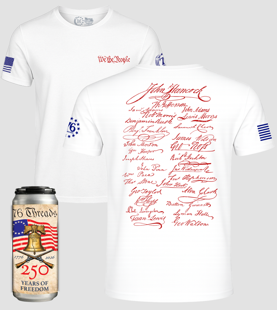 250th USA Anniversary β American Made Shirt in a Can - 100% USA Grown Cotton - Limited Edition